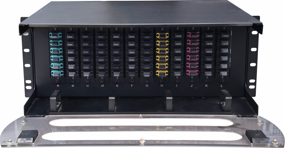 4U 72端口 OS2 MPO-LC跳线面板 - 图片 2